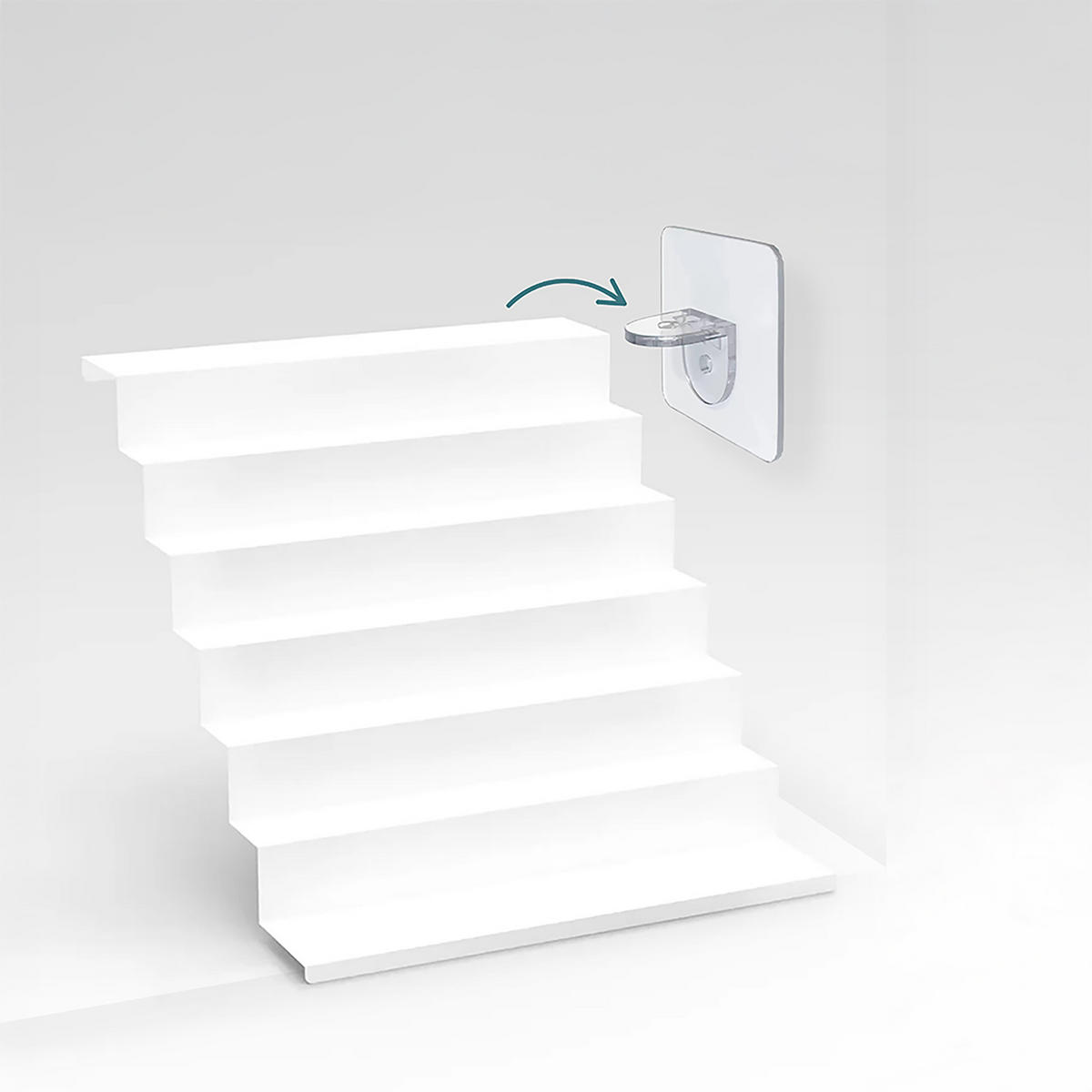 REGÁL Tonies - biela, kov (34/28/35cm) - Relaxdays