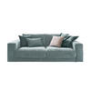 SOFA 2-SITZER MADELINE Hellblau Cord - Schwarz/Hellblau, Kunststoff/Textil (230/85/127cm) - KAWOLA