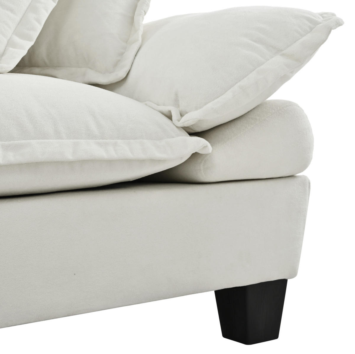 SOFA Modulsofa ca. 263 x 82 x 90 cm Chenille Beige - Beige, Holzwerkstoff (82/90/263cm) - Meubliv