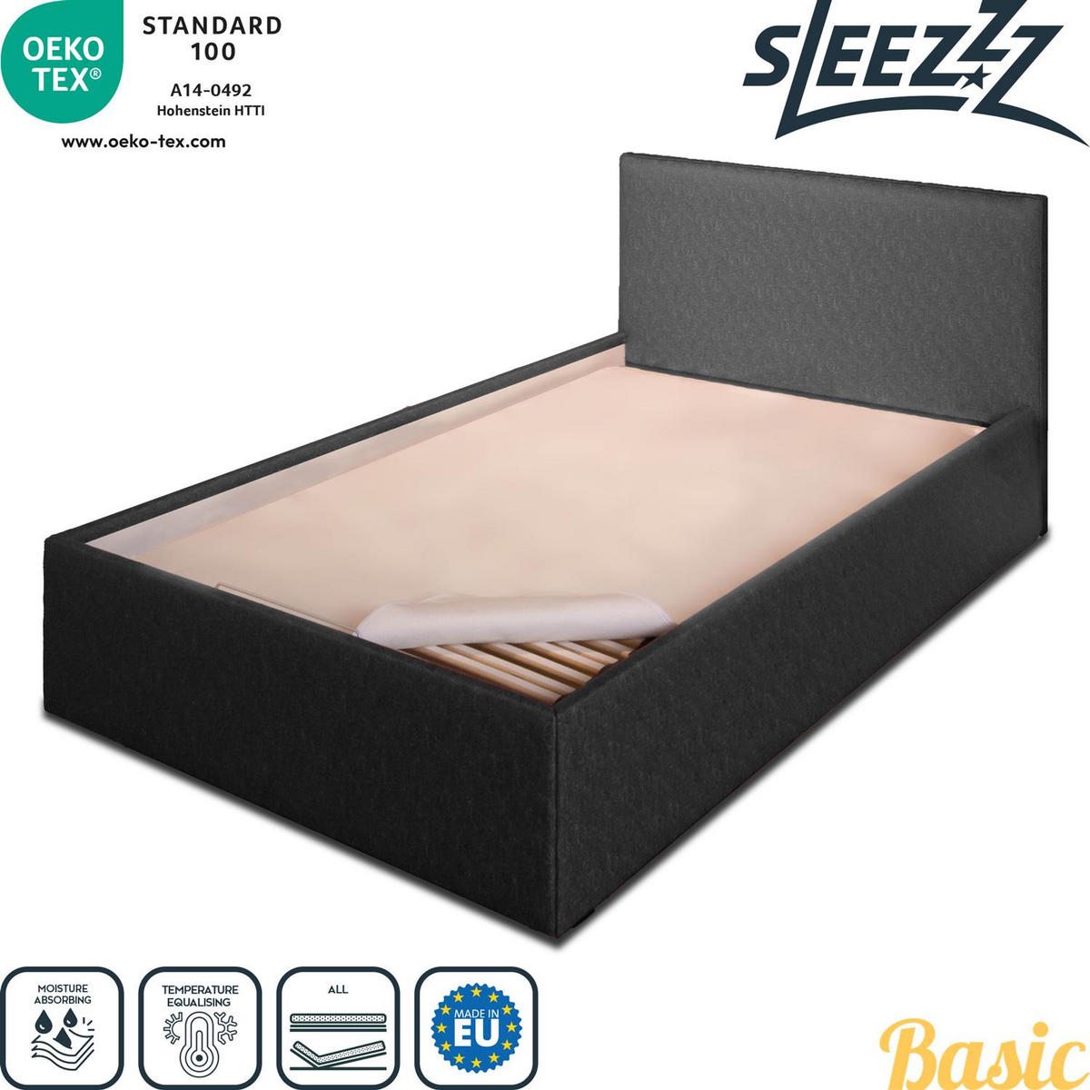 MATRATZENSCHONER Basic 90x190 cm - Weiß, Textil (90/190cm) - Sleezzz