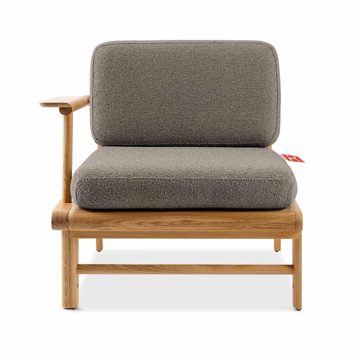 LOUNGESOFA ATREDA rechts - Grau, Holz/Textil (230/74/175cm) - KONSIMO®
