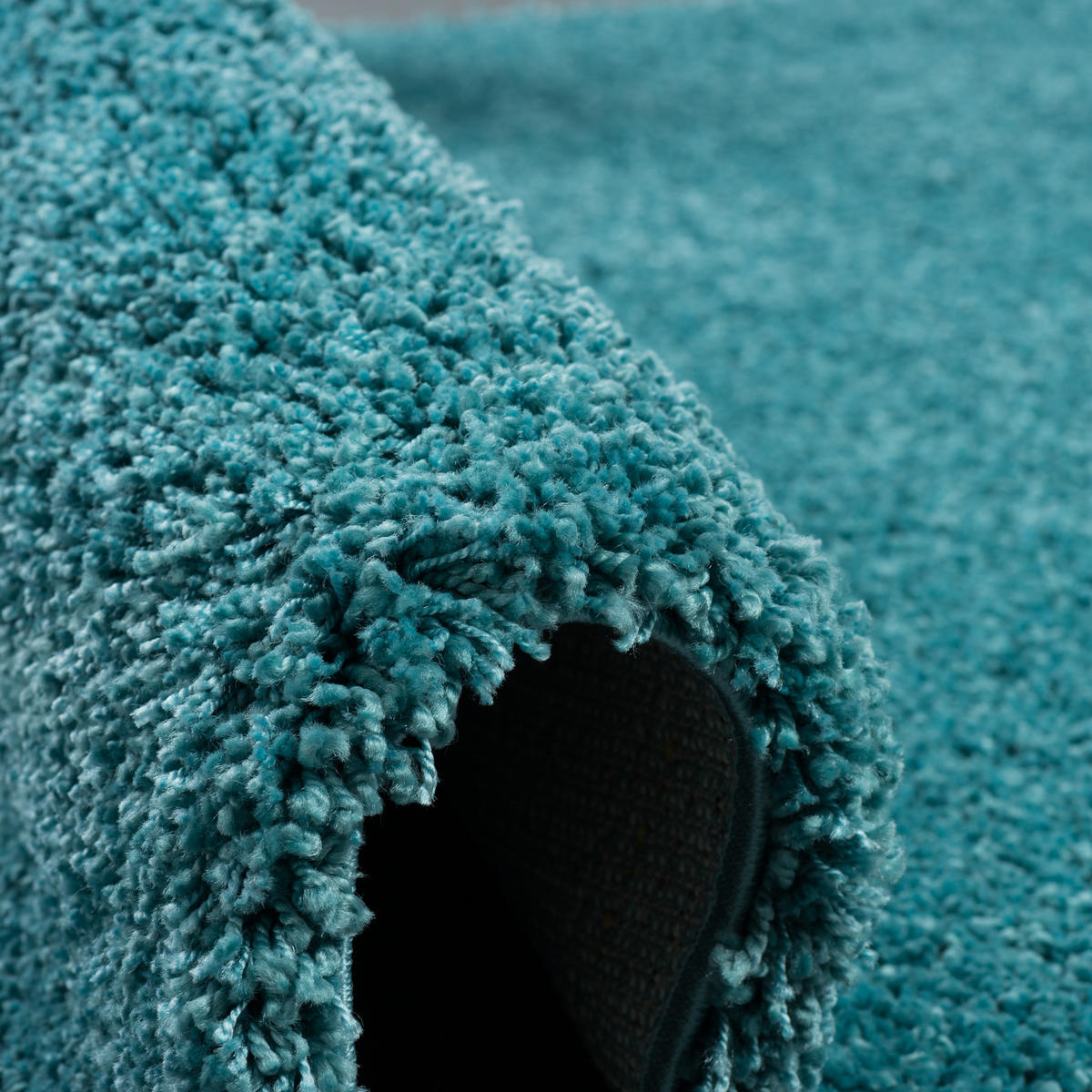 HOCHFLOR LANGFLOR SHAGGY TEPPICH LUXURY - Türkis, Textil (80/150cm) - Pergamon