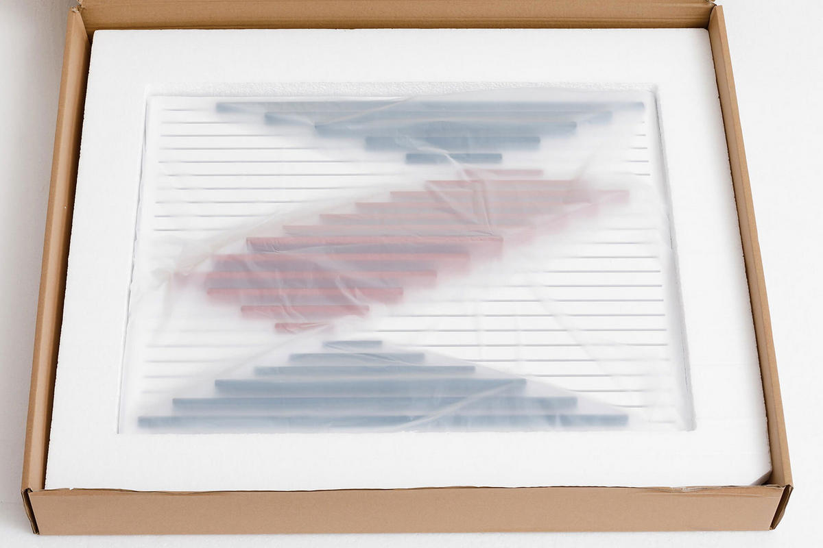 HOLZBILD Rot 47/60 cm - Rot/Weiß, Holz (4.25/60cm) - KUNSTLOFT