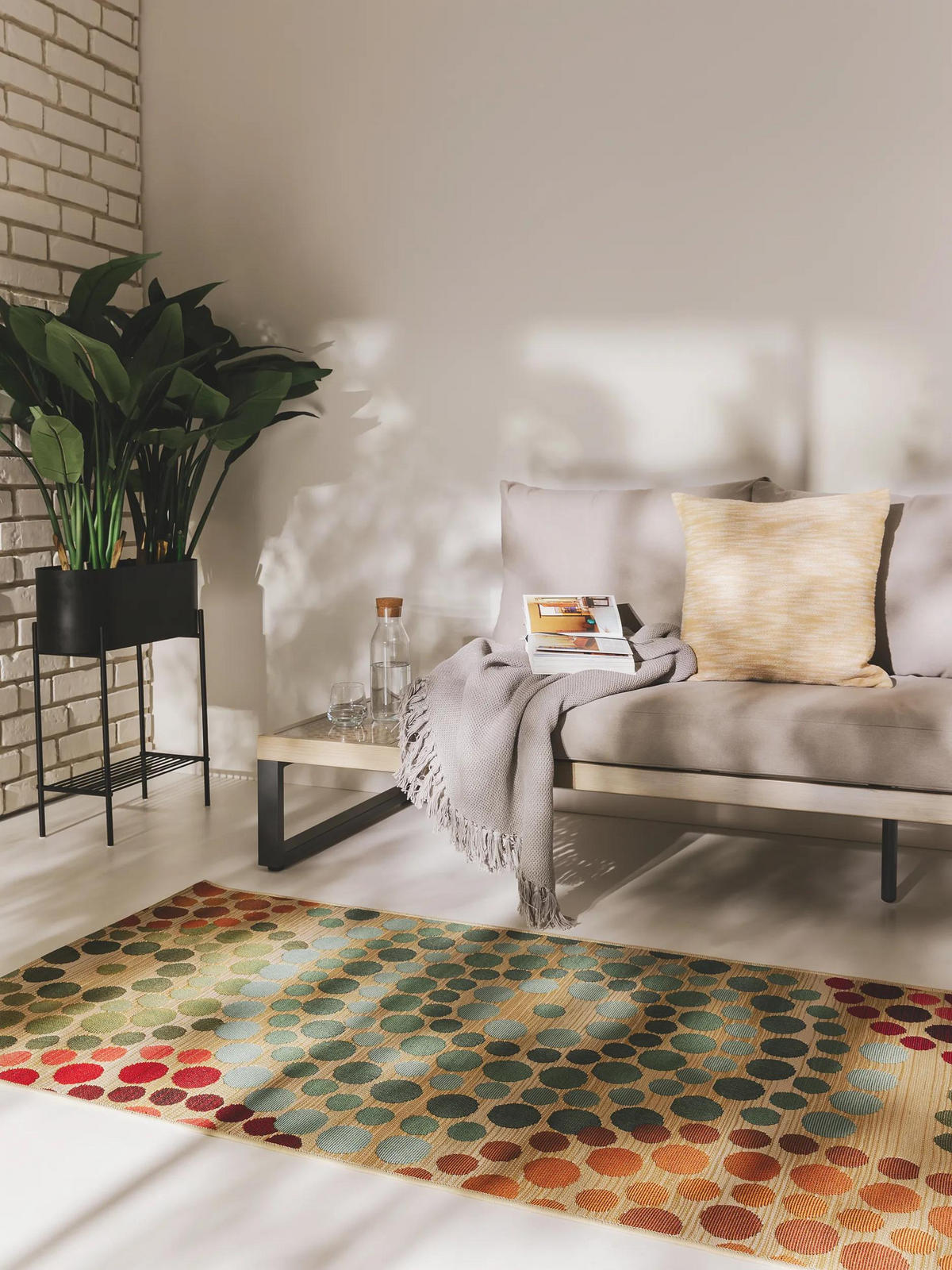 OUTDOORTEPPICH Artis Beige/Multicolor 80x250 cm - Beige, Textil (80/250cm) - benuta Nest