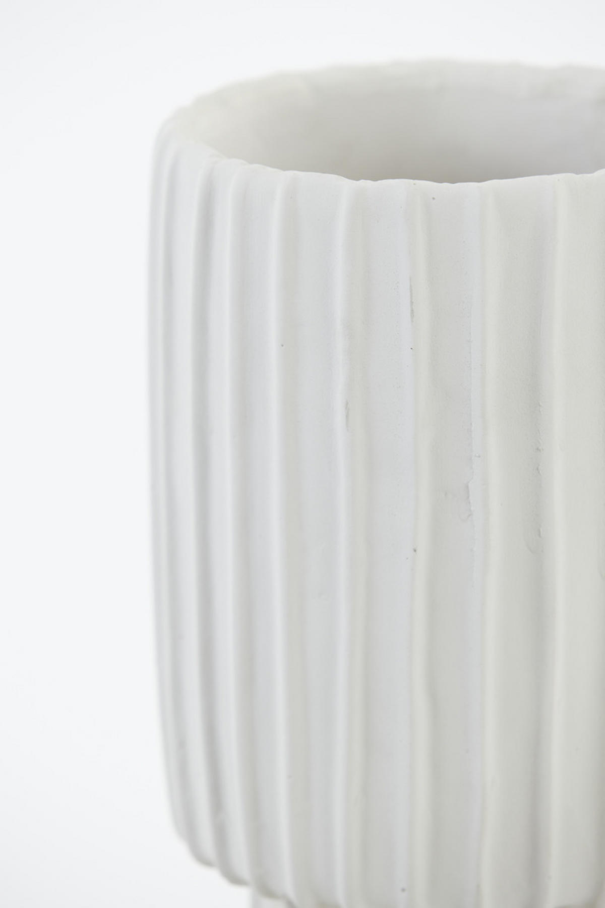 VASE Maja Weiß Ø17,5/40 cm - Weiß, Stein (40cm) - Light & Living