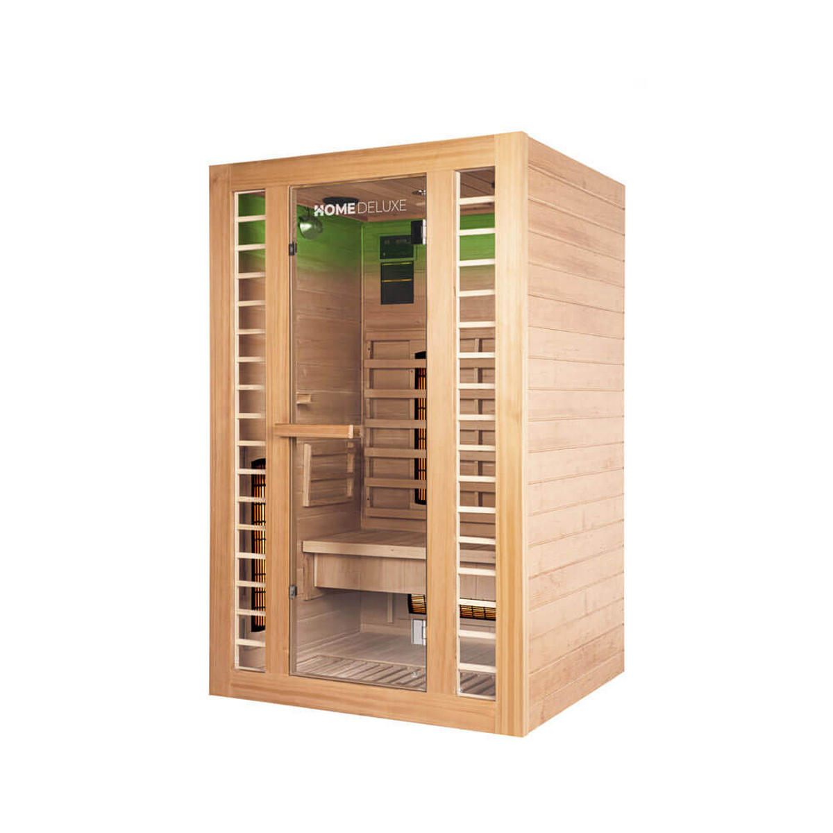 INFRAROTKABINE REDSUN DELUXE M - Braun, Holz (120/190/105cm) - Home Deluxe