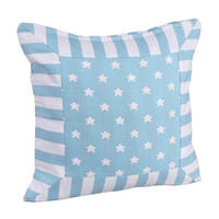 PATCHWORK-KISSENHÜLLE Sterne 45/45 cm - Blau, Textil (45/45cm) - Homescapes