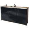 SIDEBOARD Faro Schwarz Hochglanz - Schwarz Hochglanz, Holzwerkstoff (138.5/75.5/35cm) - Vladon