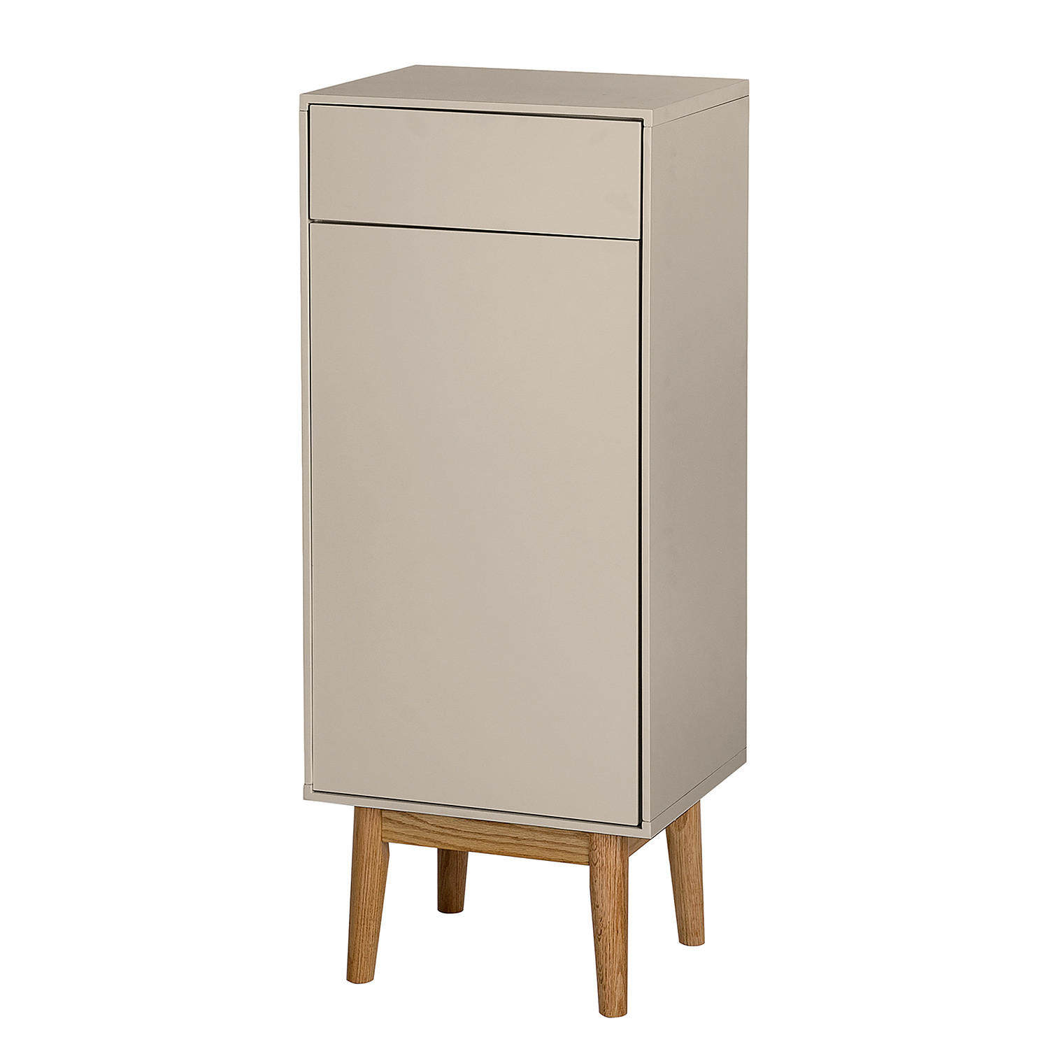 UNTERSCHRANK - Holzwerkstoff / Teilmassivholz - Taupe, Holz/Holzwerkstoff (40/97/32cm) - home24