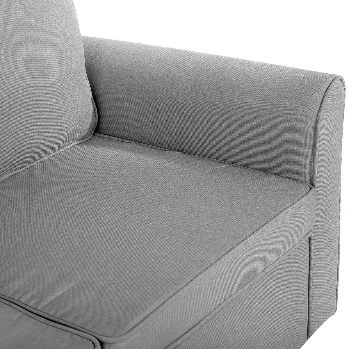 ECKSOFA Polsterbezug Hellgrau linksseitig Nesna - Hellgrau, Textil (228/145cm) - Beliani