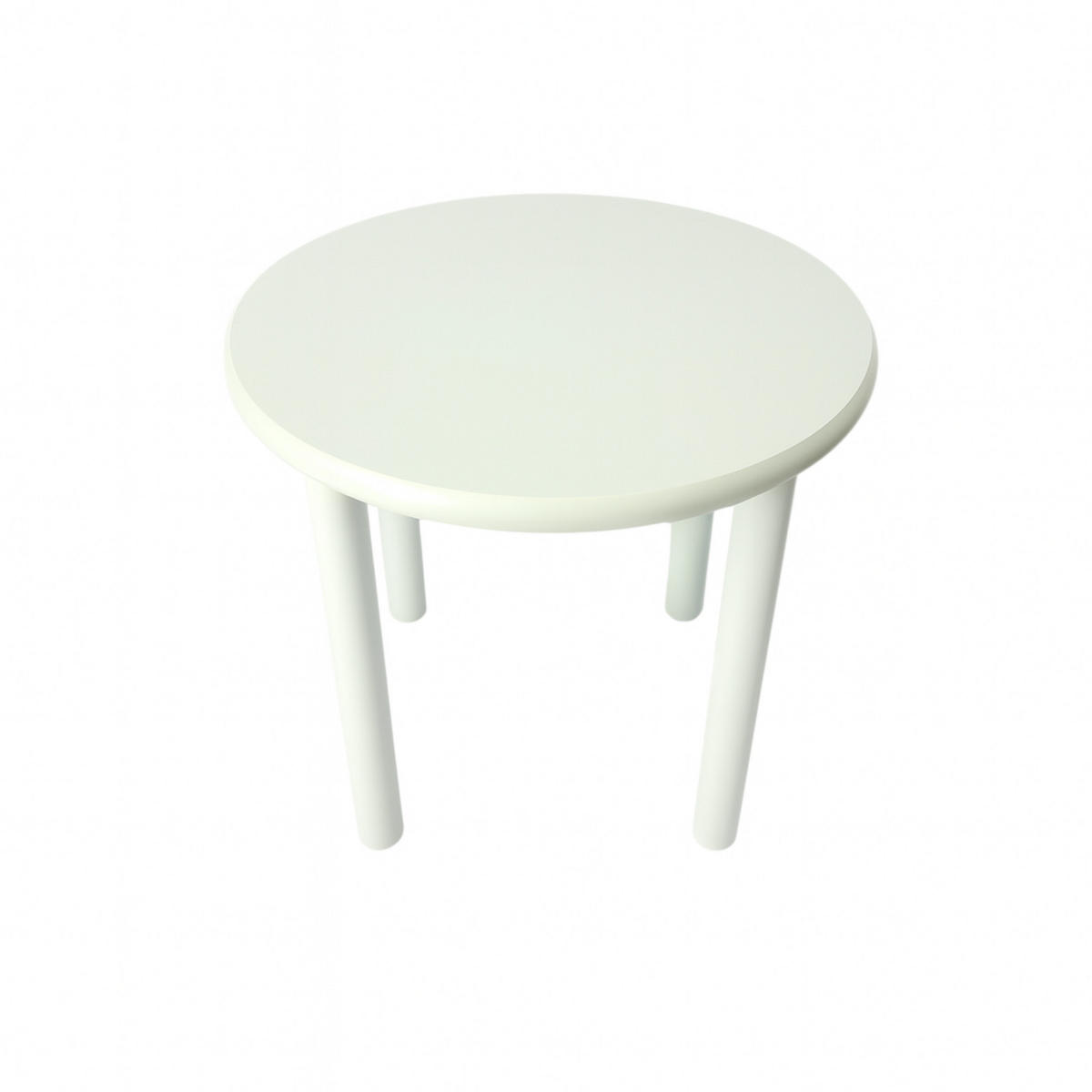 COUCHTISCH Holzoptik Weiß Rundtisch 45x42 cm - Weiß, Holzwerkstoff (45/45/42cm) - Begryf