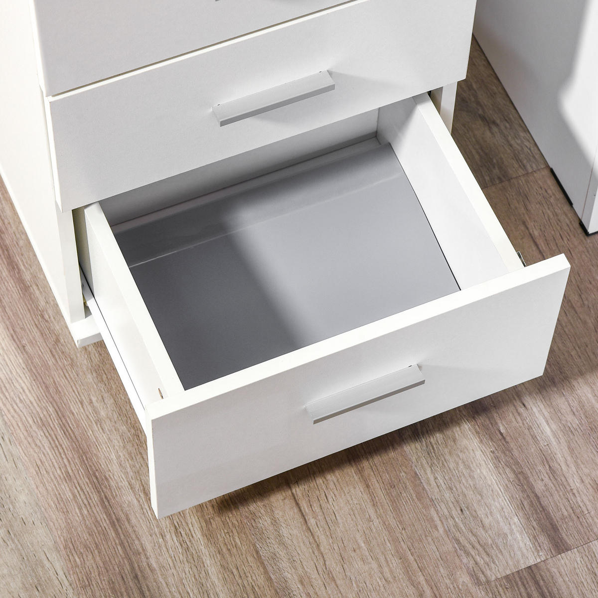 ROLLCONTAINER DE-14401 3 Schubladen abschließbar Weiß - Weiß, Holzwerkstoff (40/62/40cm) - ComfortXL