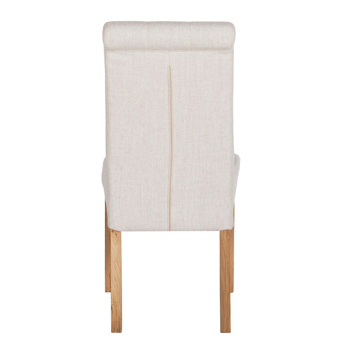 POLSTERSTUHL - Webstoff / Massivholz - Creme, Holz/Textil (45/95/60cm) - home24