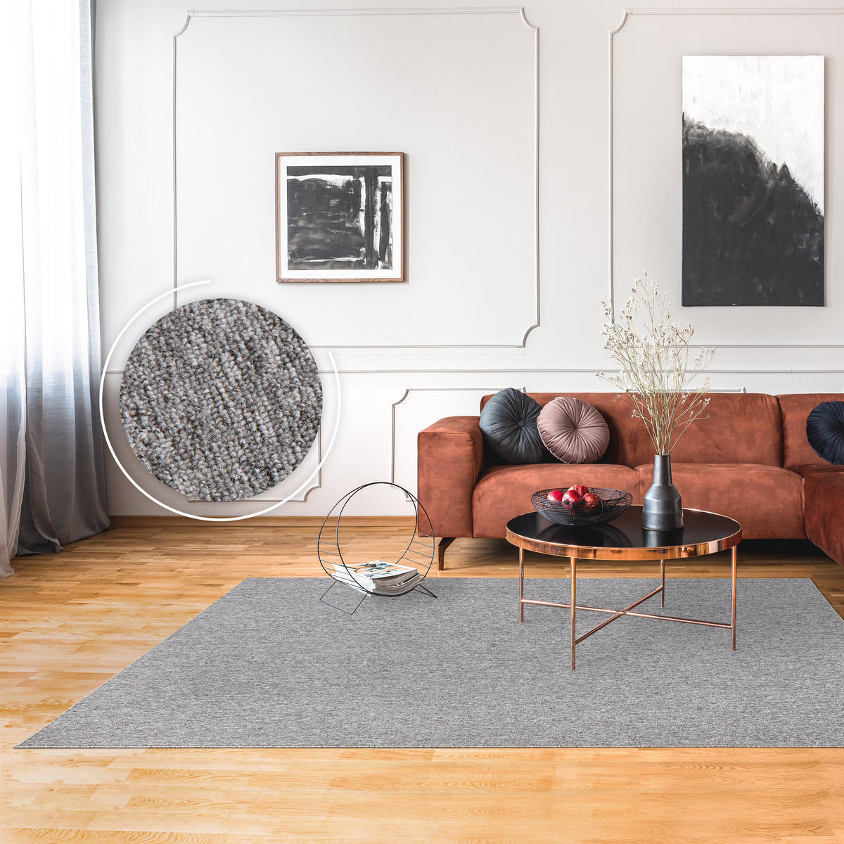 KURZFLORTEPPICH 120/160 cm Barcelona 610 - Grau, Textil (120/160cm) - Paco Home