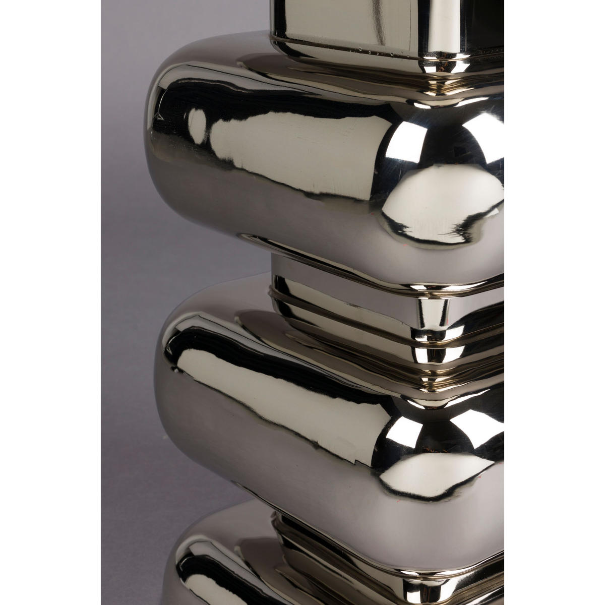 BEISTELLTISCH Stubby Chrom - Silberfarben, Metall (29/29/49cm) - Dutchbone