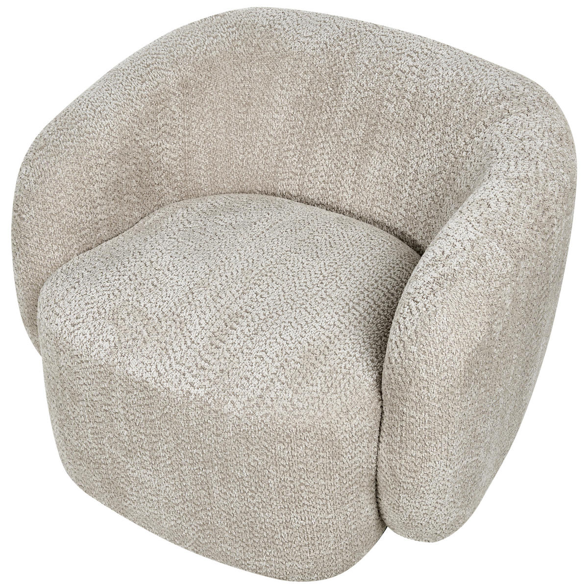 DREHSESSEL Stoff Beige Tore - Beige, Textil (85/67/80cm) - Beliani