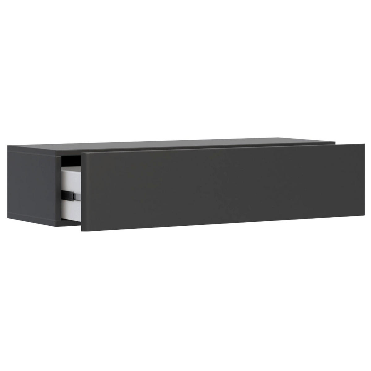 WANDKONSOLE Olio SCHWARZ 90 CM - Schwarz, Holzwerkstoff (90/17/39.6cm) - Selsey