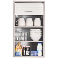 KÜCHENOBERSCHRANK mit Rolladentür 35/40/72cm - Alufarben, Holzwerkstoff (40/72/35cm) - Simmob