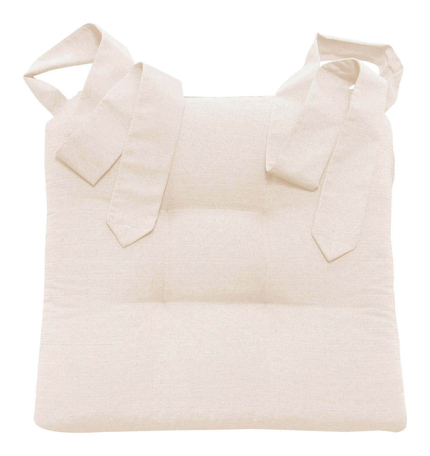 STUHLKISSEN mit Schleifenband 4er Set - Creme, Textil (46/42/7cm) - Bonvionn