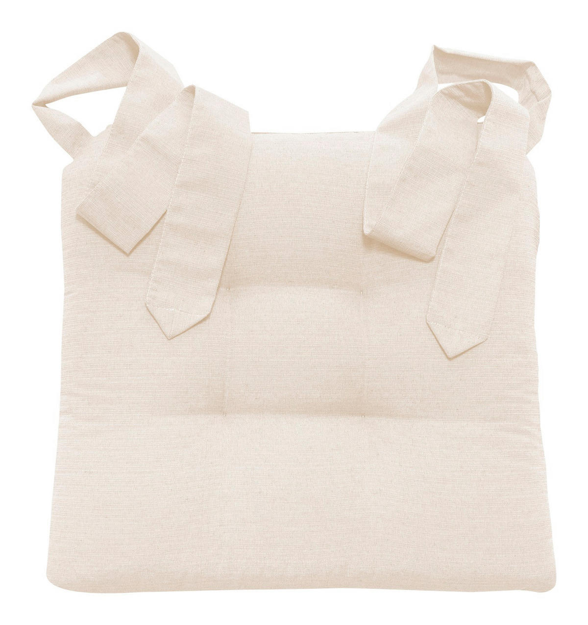 STUHLKISSEN mit Schleifenband 4er Set - Creme, Textil (46/42/7cm) - Bonvionn