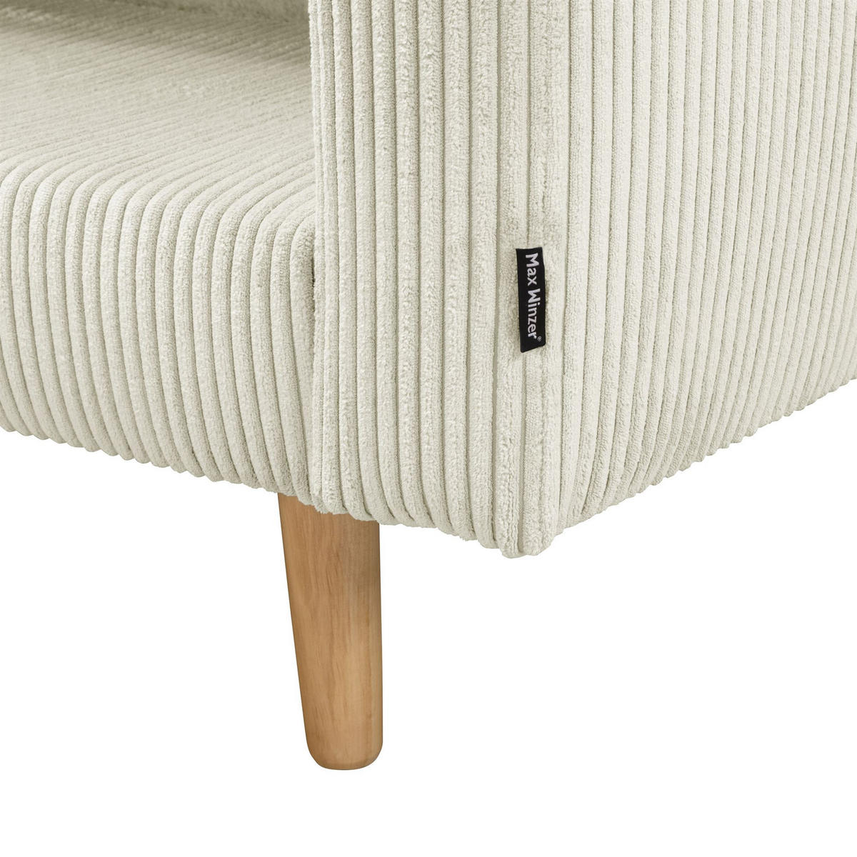 FUNKTIONSSOFA mit Hocker Kattie Cordstoff creme - Creme, Kunststoff (144/230cm) - 58aufmkessel