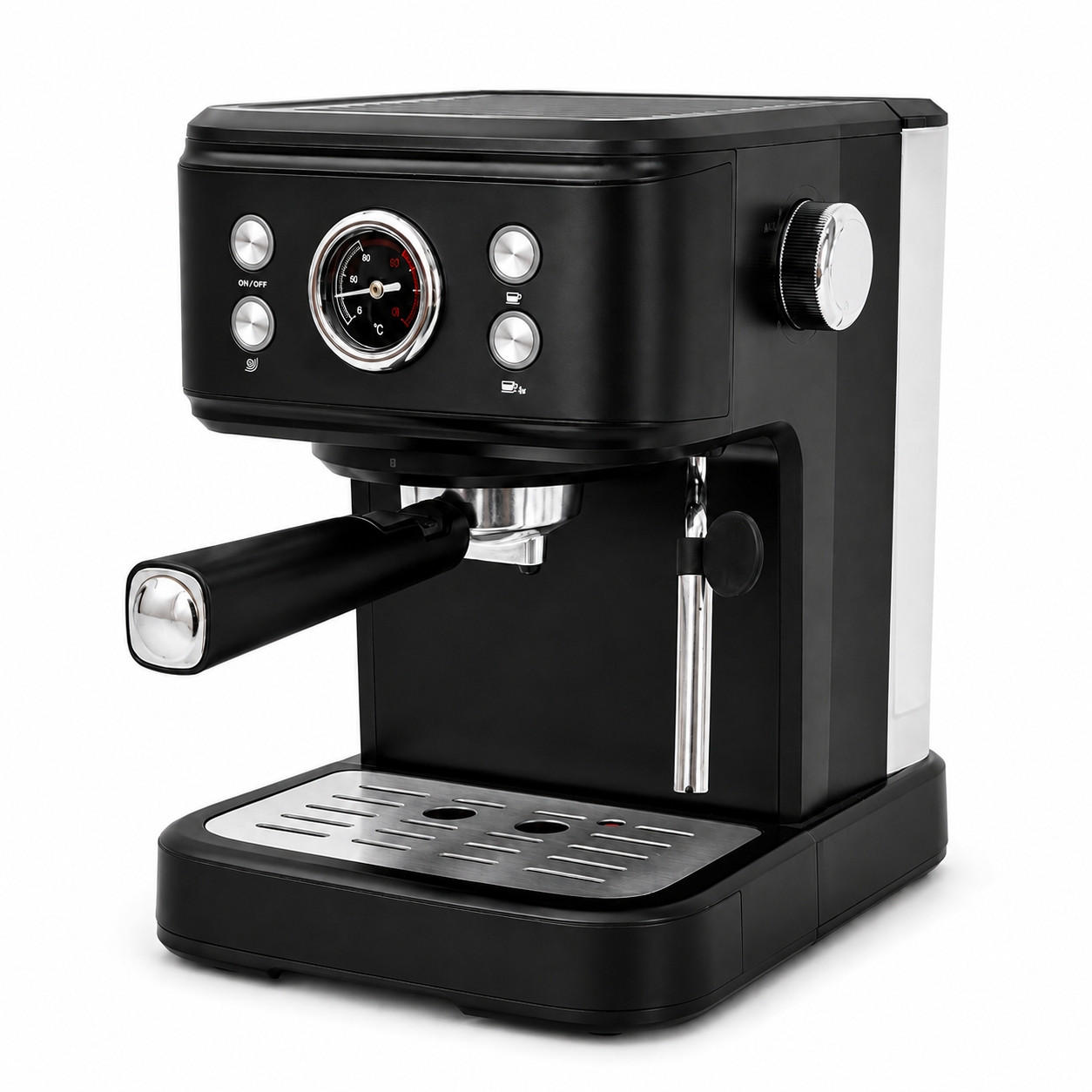 ESPRESSOMASCHINE 20 Bar mit Kapsel- und Pulverfunktion - Schwarz, Metall (27/21/29cm) - Rolipo