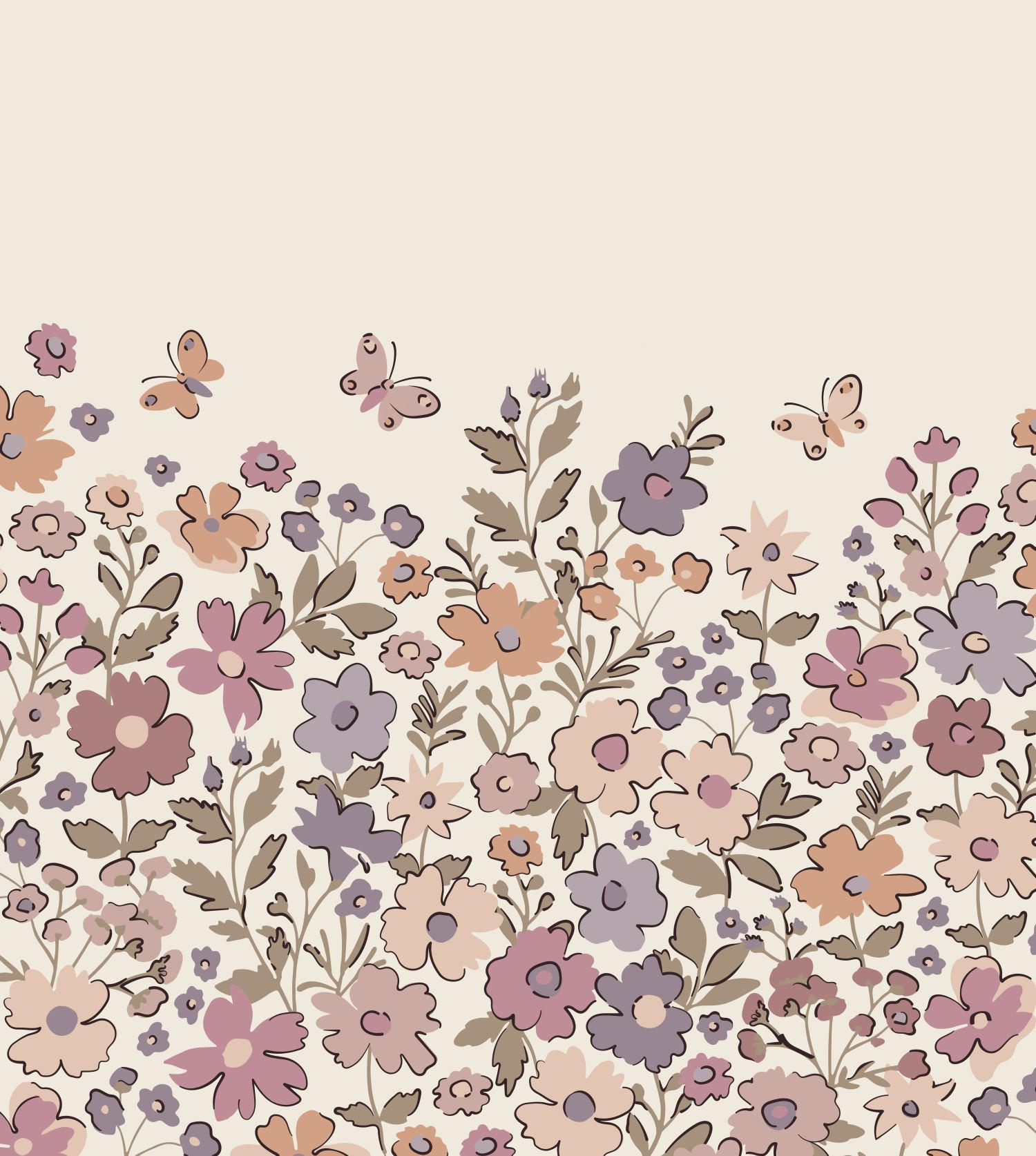 FOTOTAPETE Blumen 2.5 x 2.79 m - Pink, Papier (250/279cm) - ESTAhome