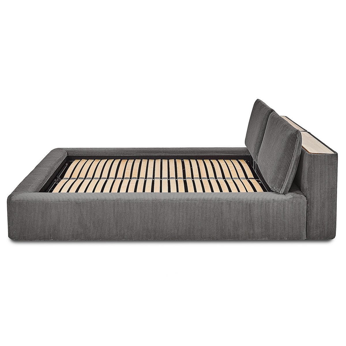 POLSTERBETT - Grau, Textil (140/200cm) - home24