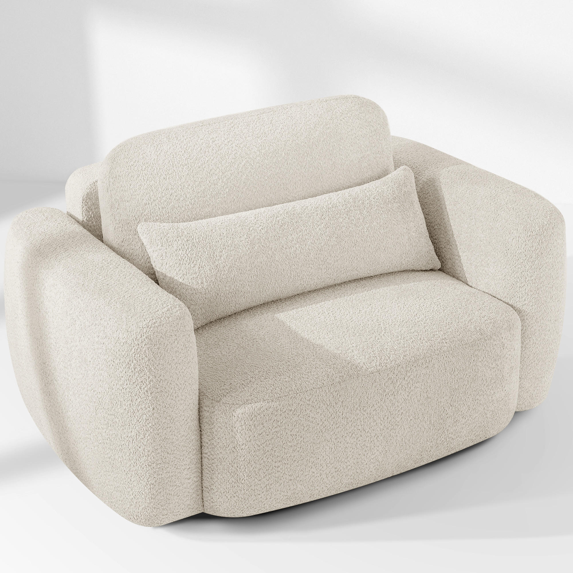 SESSEL ELOSA - Weiß, Holz/Textil (145/85/115cm) - KONSIMO®