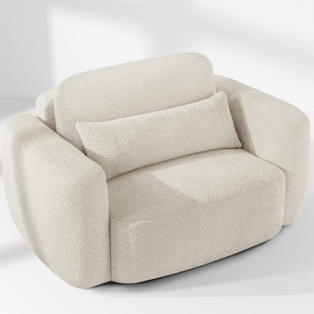 SESSEL ELOSA - Weiß, Holz/Textil (145/85/115cm) - KONSIMO®