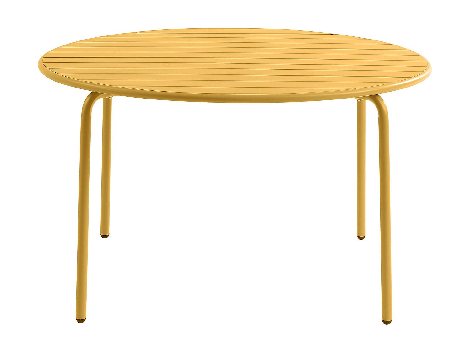GARTENTISCH - 4 Personen - Metall - Senffarben - - Dunkelgelb, Metall (110/110/74cm) - Vente-Unique