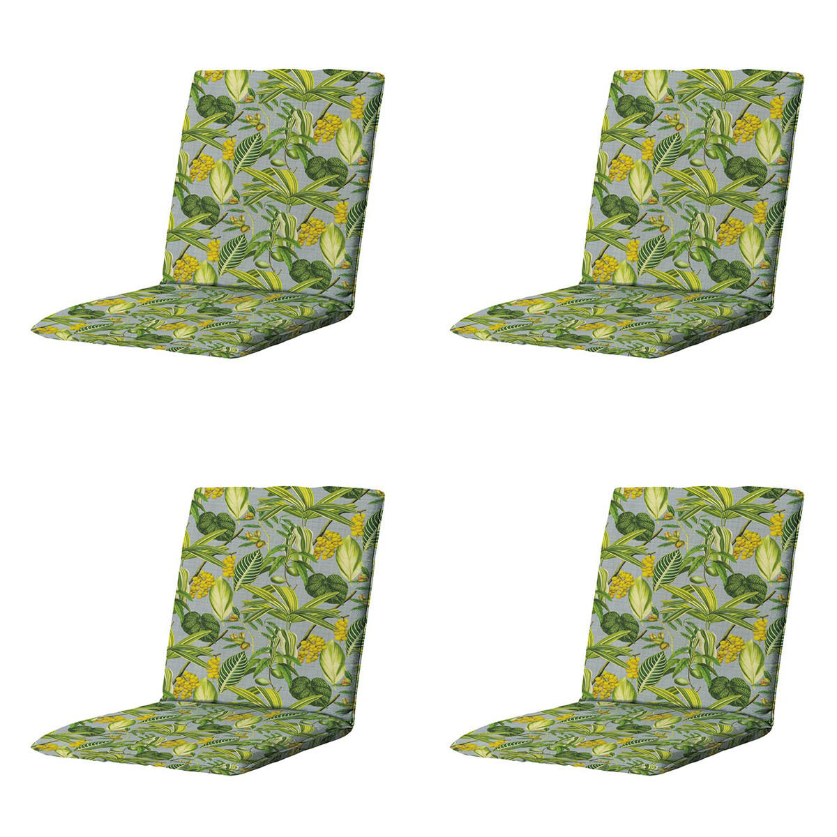 GARTENSTUHLKISSEN La 97/49 cm 4er-Set - Grau, Textil (49/6/97cm) - Madison