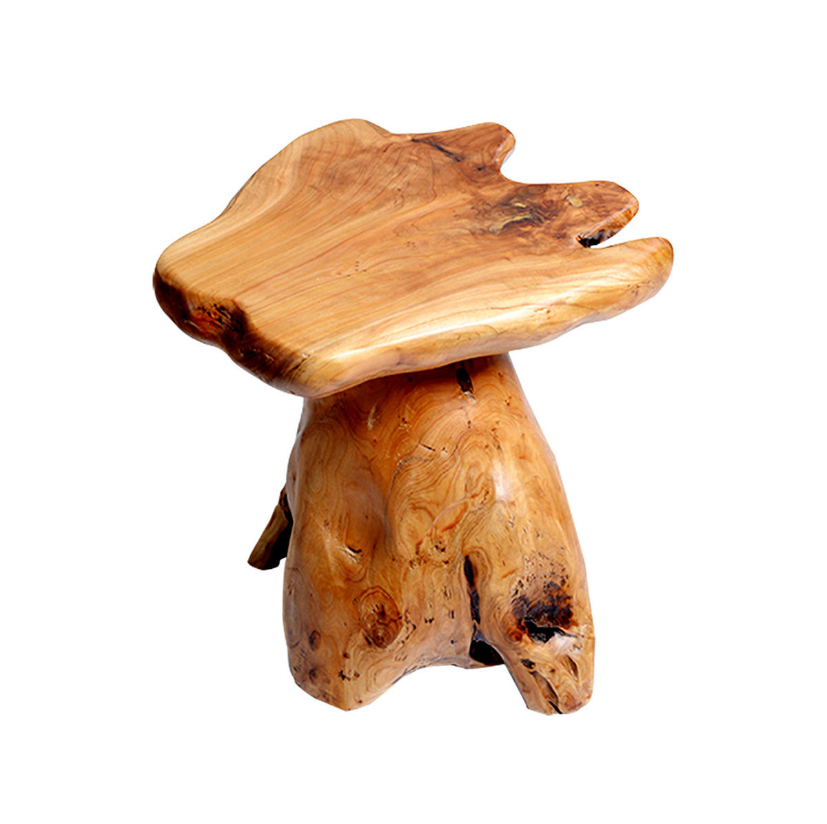 COUCHTISCH 35/30/37 cm Naturholz aus massiven Tannenholzwurzeln mit unregelmäßiger Form - Naturfarben, Holz (35/30/37cm) - OKWISH