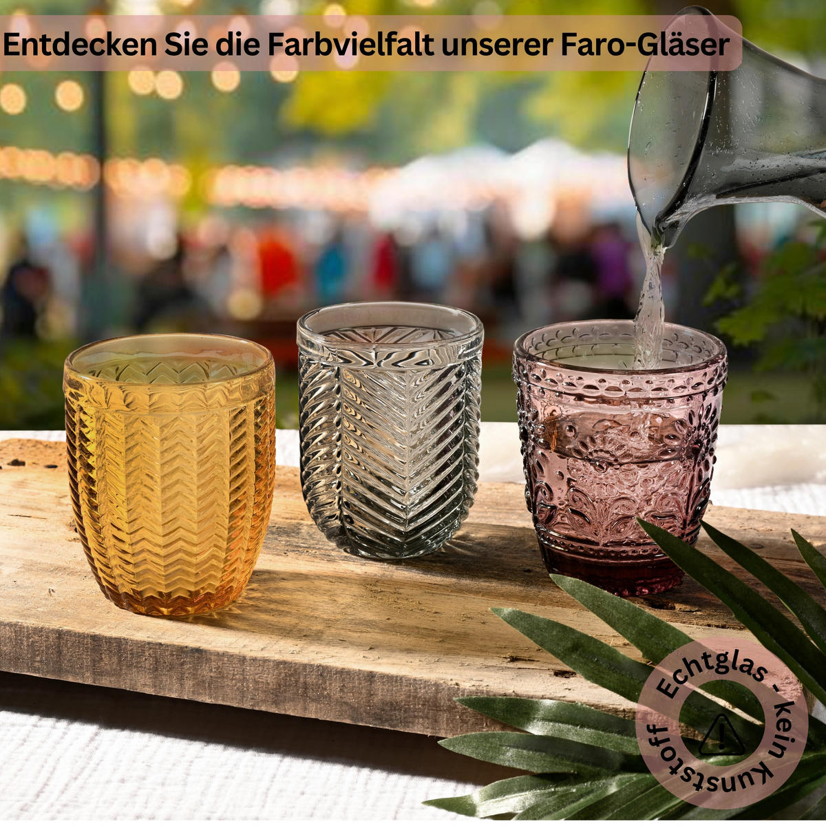 TRINKGLÄSER SET PORTO - 6 teilig - Multicolor, Glas - Sänger