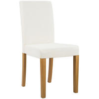 ESSZIMMERSTUHL Cord Creme - Creme/Naturfarben, Holz/Textil (41/91/47cm) - CLP