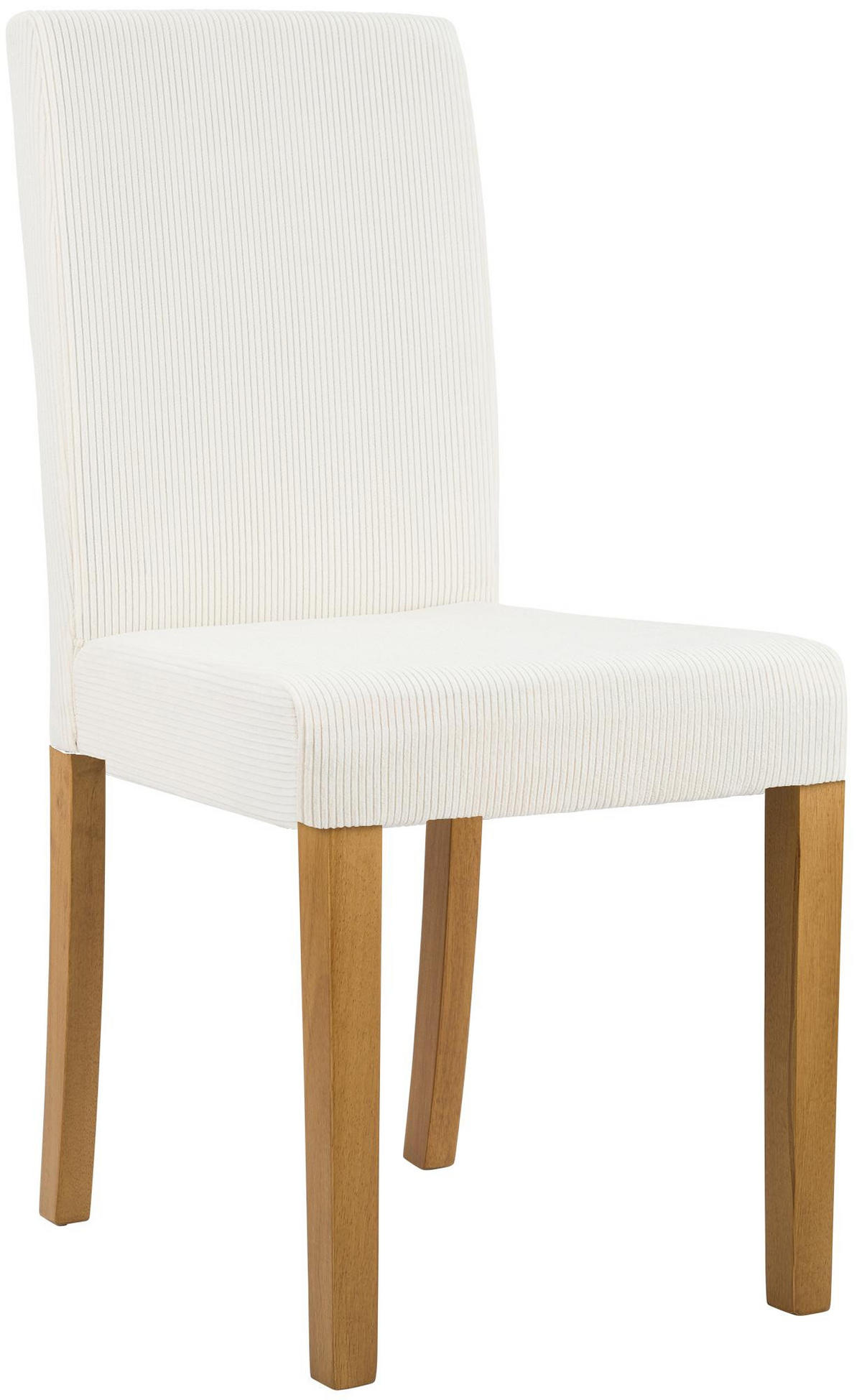 ESSZIMMERSTUHL Cord Creme - Creme/Naturfarben, Holz/Textil (41/91/47cm) - CLP