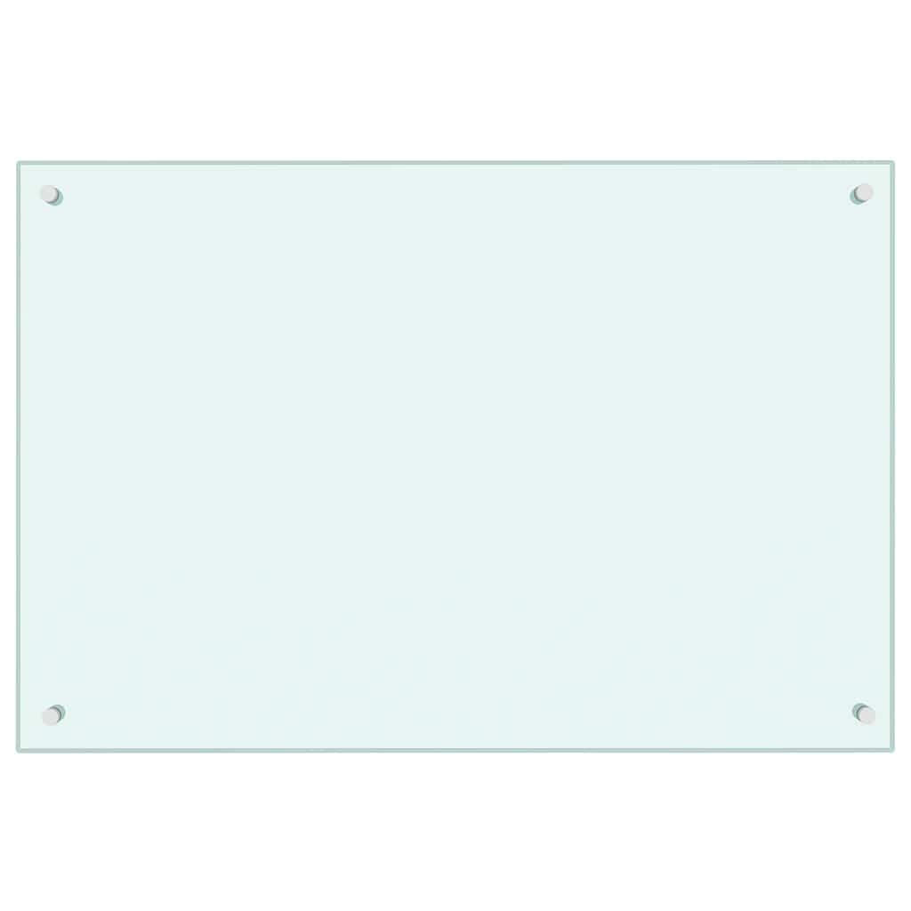 KÜCHENRÜCKWAND Glas 90x60 cm Weiß Wand-Spritzschutz - Weiß, Glas (90/60/0.6cm) - DELUKE