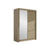 KLEIDERSCHRANK Miami VI - Silberfarben/Sonoma Eiche, Holzwerkstoff/Kunststoff (120/200/58cm) - MIRJAN24