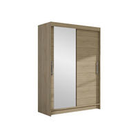 KLEIDERSCHRANK Miami VI - Silberfarben/Sonoma Eiche, Holzwerkstoff/Kunststoff (120/200/58cm) - MIRJAN24