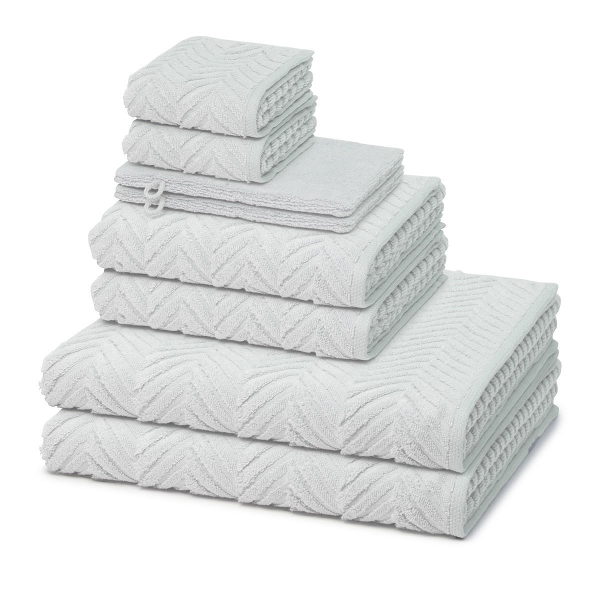 FROTTIERSET Sensual Skin Zopf 8-teilig - Grau, Textil (50/100cm) - Ross