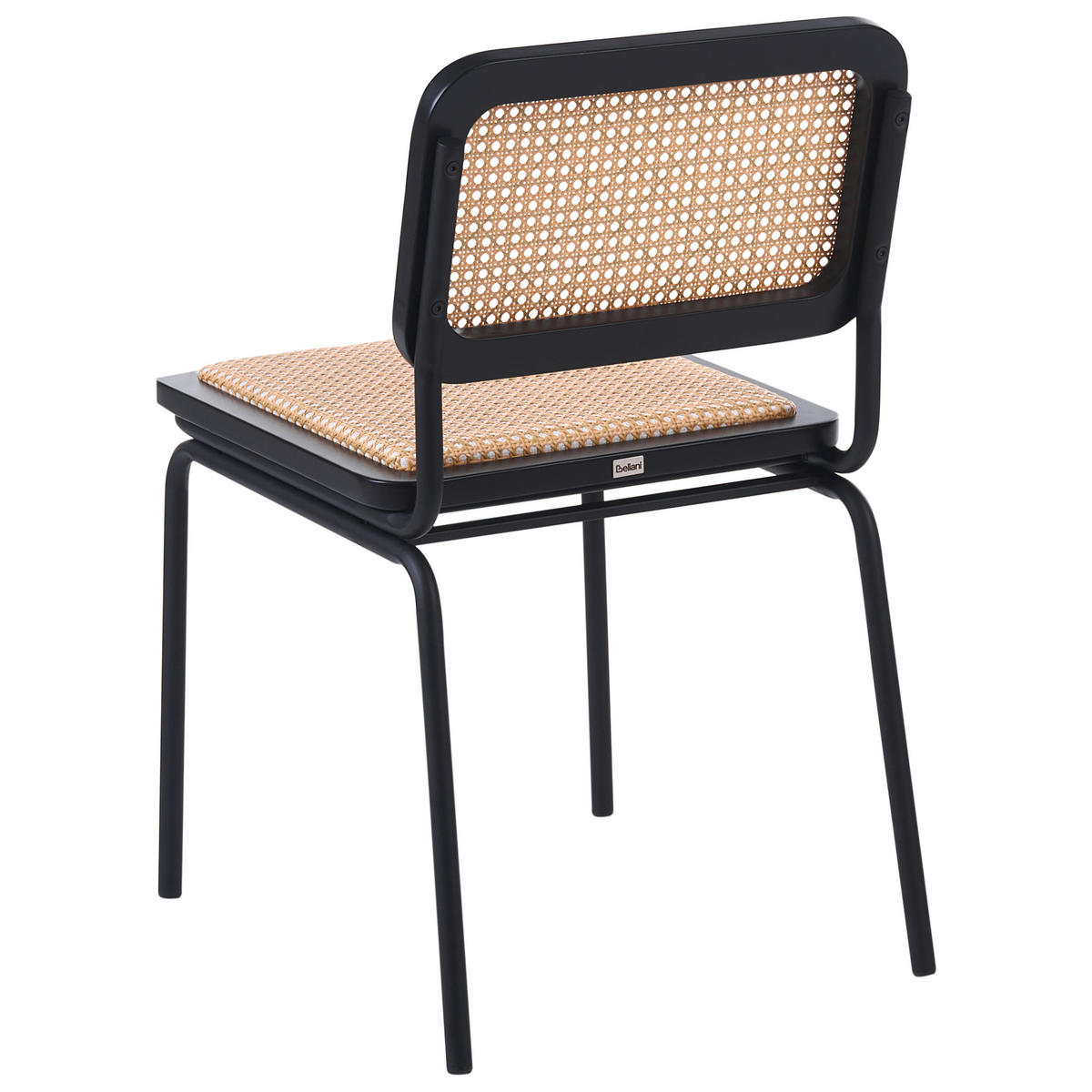 ESSZIMMERSTUHL 2er-Set Polyrattan Schwarz Corvallis - Schwarz, Kunststoff (48/83/58cm) - Beliani