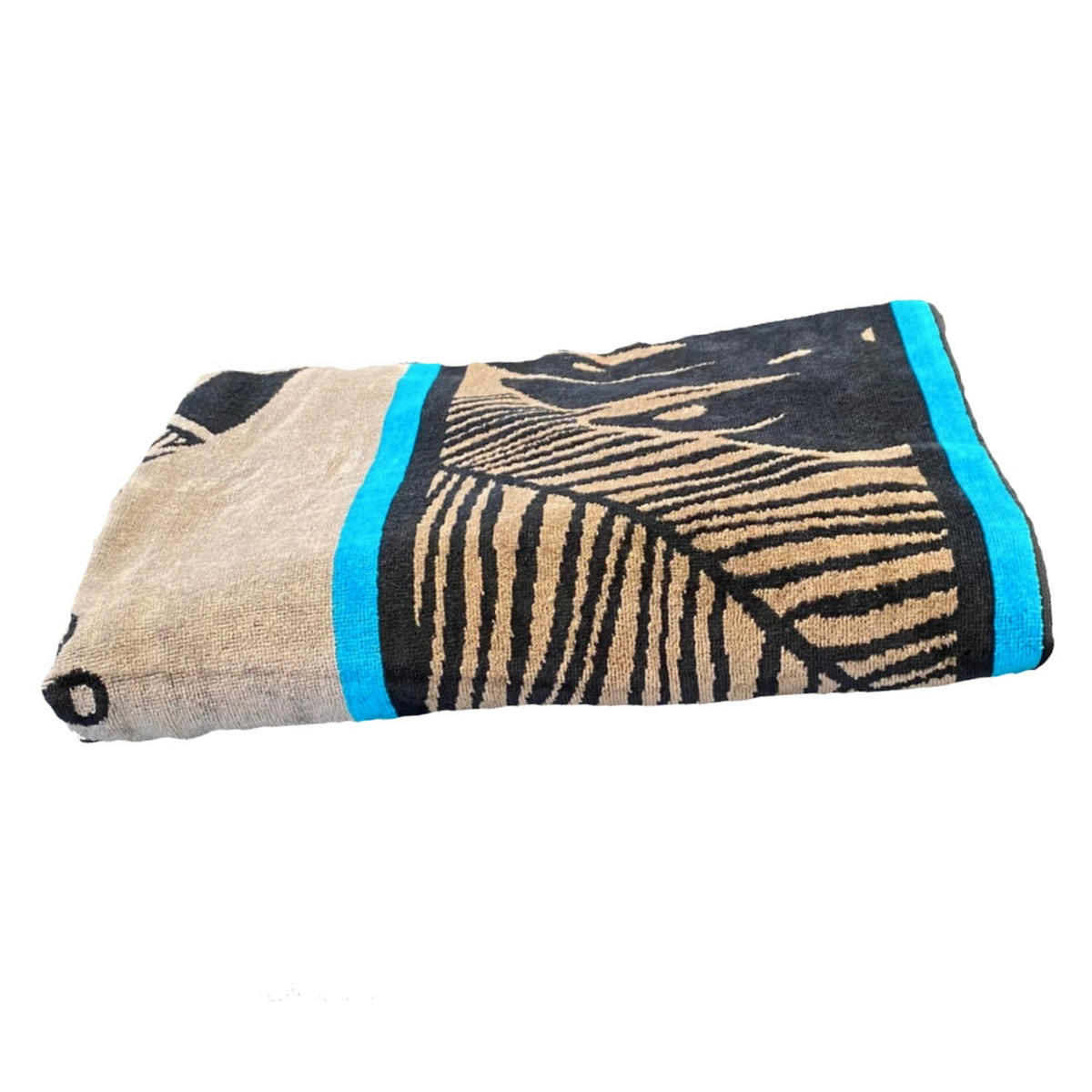 STRANDTUCH Frottee Velours Jacquard Escondido 140x180 400g/m² - Grau, Textil (140/180cm) - LE COMPTOIR DE LA PLAGE