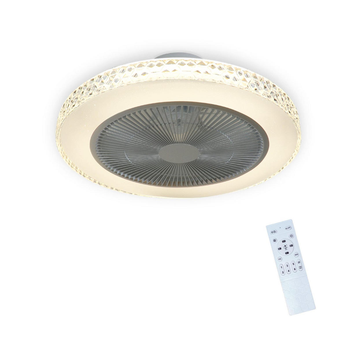 LED-DECKENLEUCHTE Vornis 49/49/20.5 cm - Weiß, Metall (49/49/20.5cm) - ZMH