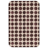 WC PŘEDLOŽKA Puntíky - Vzor - Hnědý 60x90 cm - bordeaux, textil/plast (60/1cm) - OnlyWow