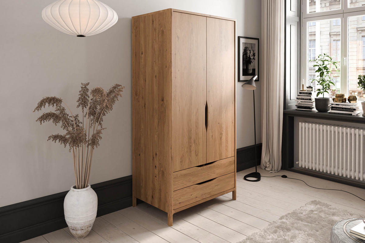 KLEIDERSCHRANK PAUL Wildeiche - Wildeiche, Holz (95/188/60cm) - byoak