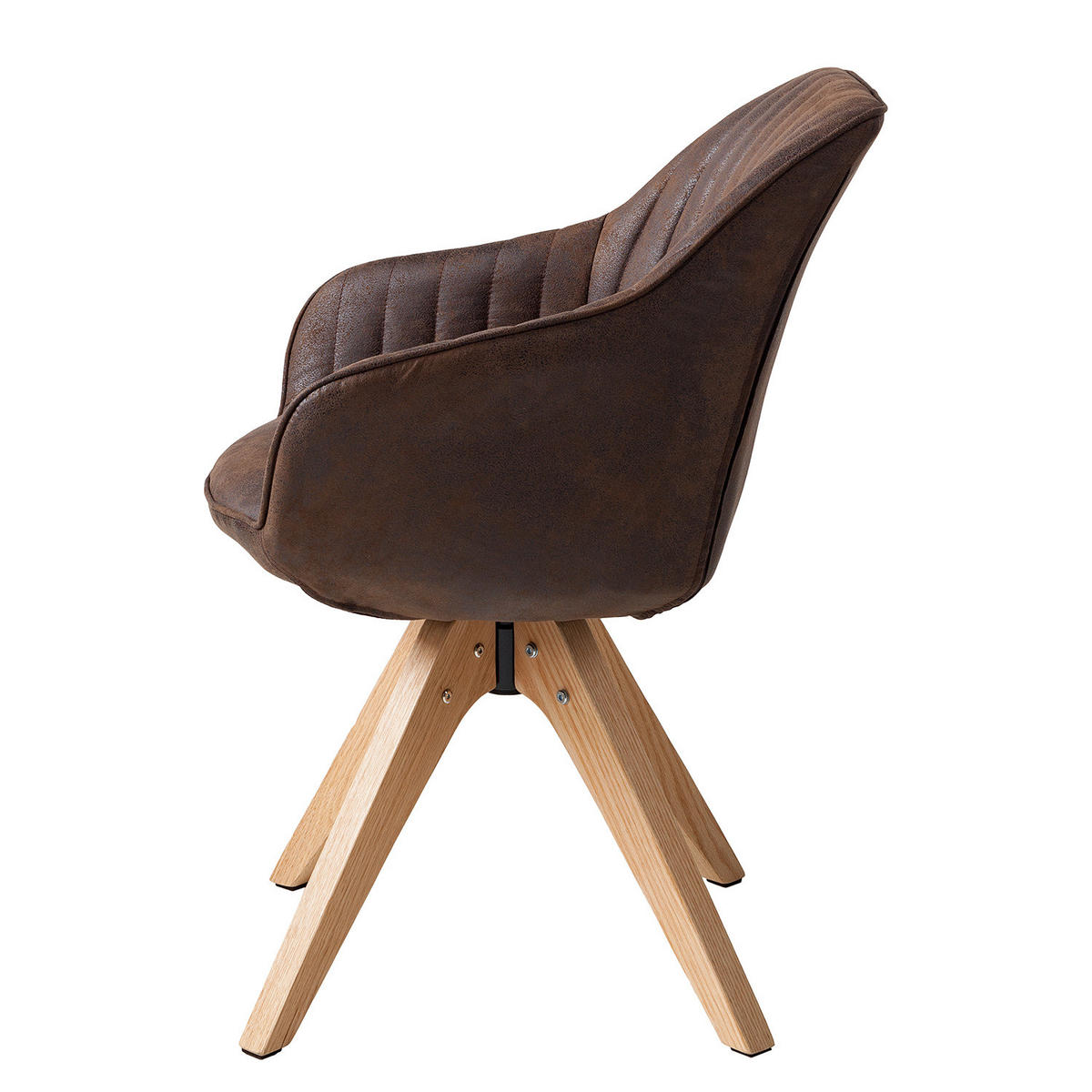 ARMLEHNENSTUHL - Drehbar - Braun, Textil (60/83/65cm) - home24