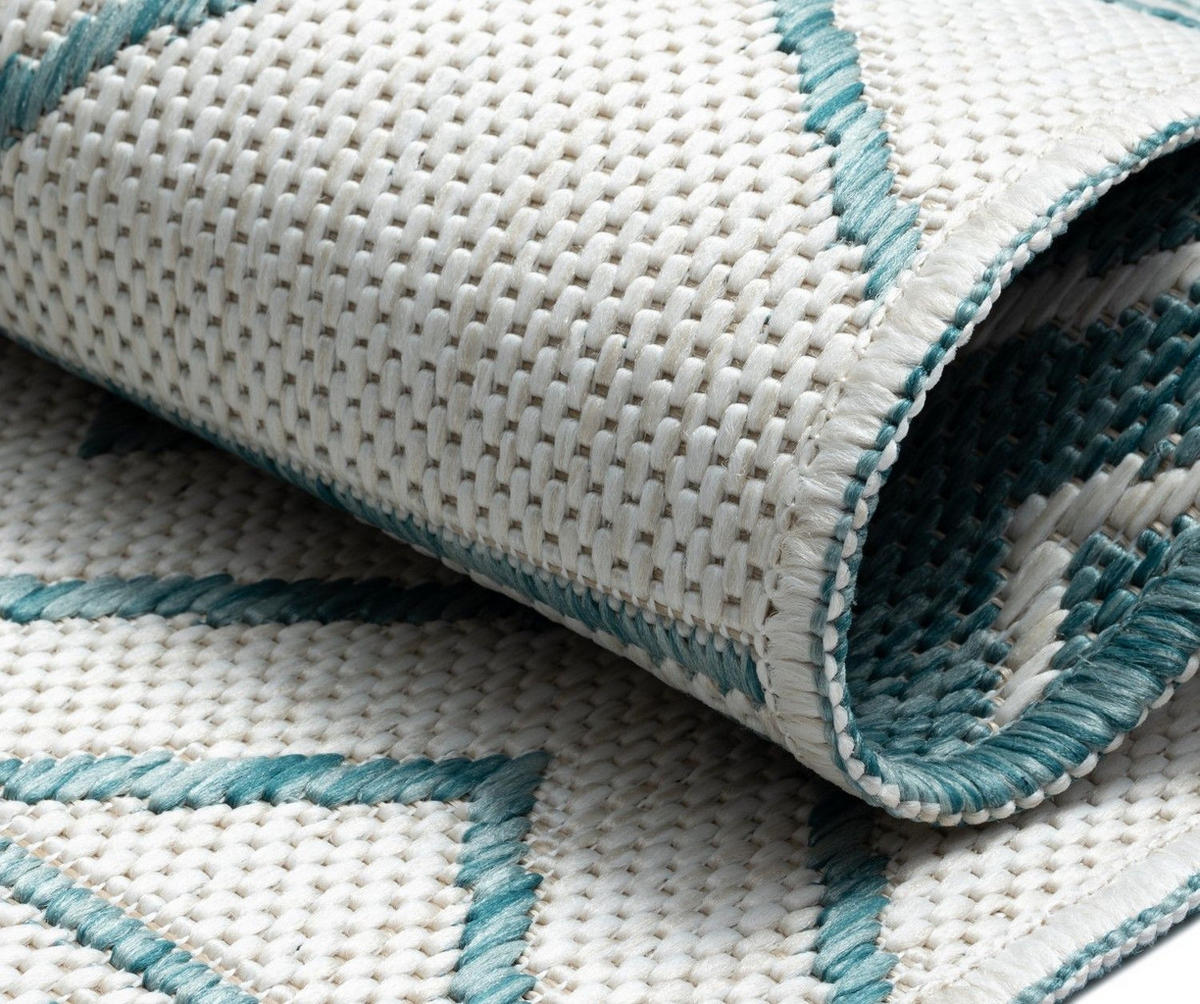 OUTDOORTEPPICH Juniper Blaugrau,Petrol,Hellgrau 80/150 cm - Blaugrau, Textil (80/150cm) - My-Rug