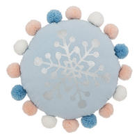 ZIERKISSEN Hiver - Blau, Textil (33/33cm) - Atmosphera for kids