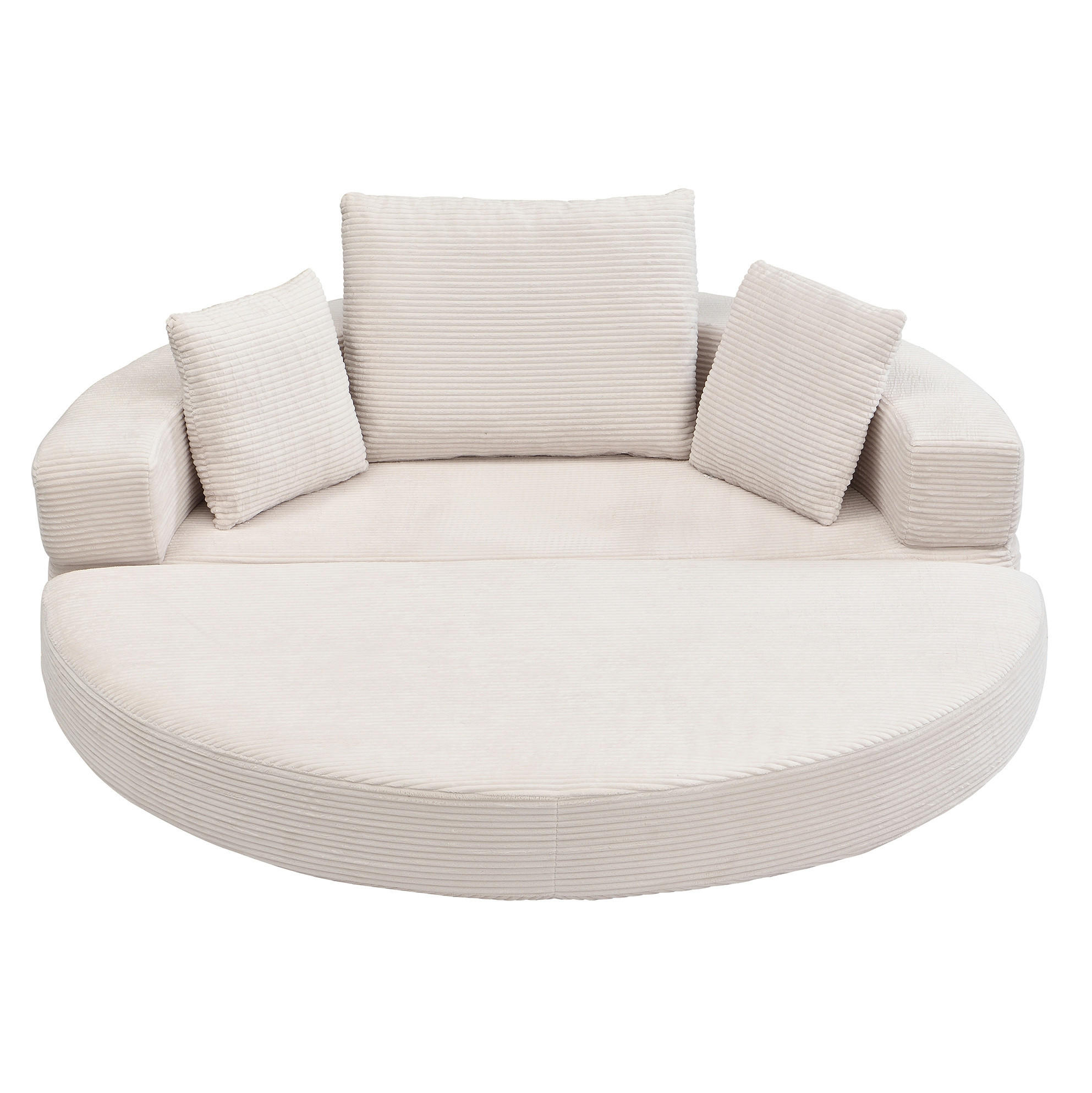 KLAPPSOFABETT Cord Samt-Optik 2-in-1 Sofa und Bett Beige 173/176/40 cm - Beige, Textil (176/40/173cm) - Redom