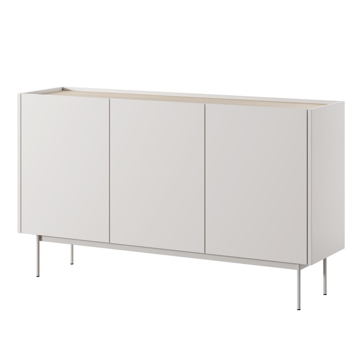 SIDEBOARD COLORE 144/83/37 cm mit 3 Türen Kaschmir - Kaschmir, Holzwerkstoff (144/83/37cm) - MASSENO